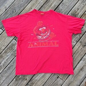 Vintage The Muppets 2005 Mighty Fine ANIMAL T-Shirt Red Size XL Read Description